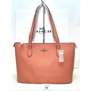 🔥🎁NWT! Coach Gallery Tote Handbag Light/Coral CH285 Msrp:$378.00